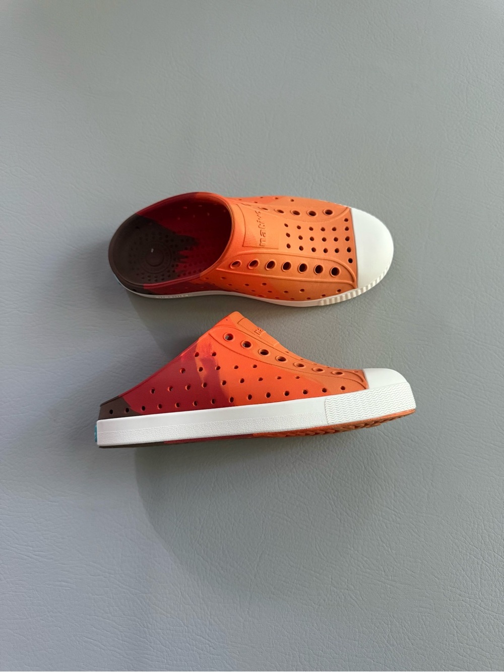 Native Shoes Jefferson Clogs Orange Sunset Marble Big Kids 13 J13